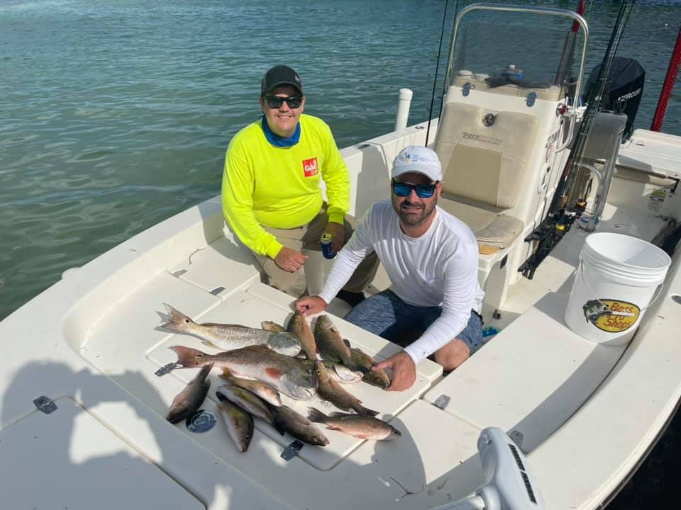 Two people fishing in Islamorada