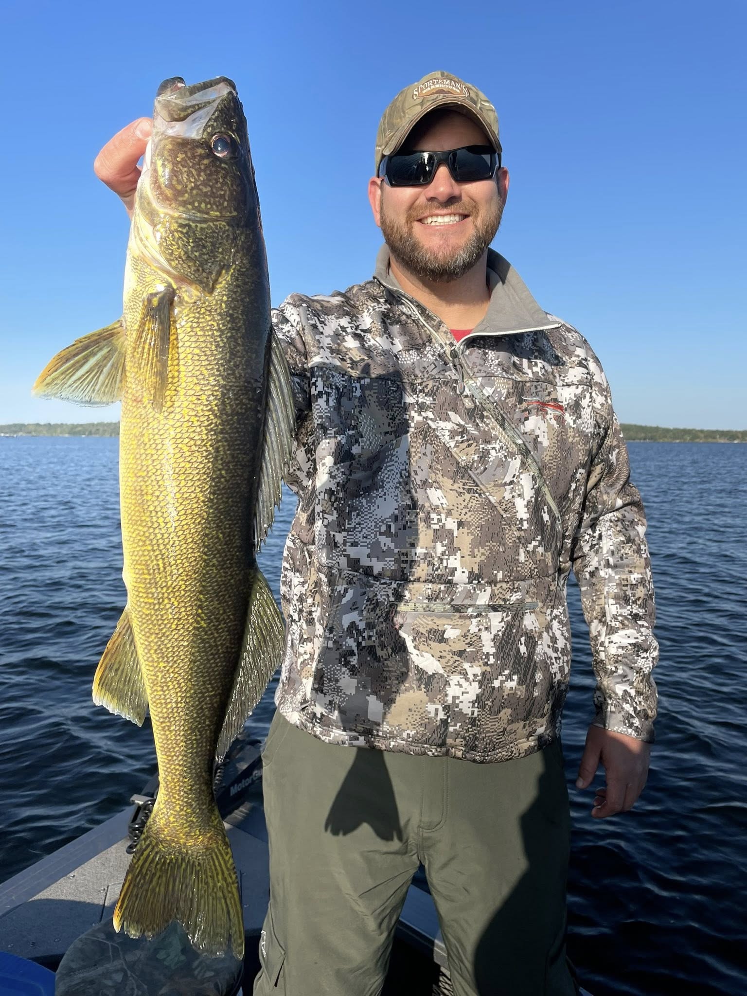 Large walleye caught while fishing in Breezy Point Minnesota