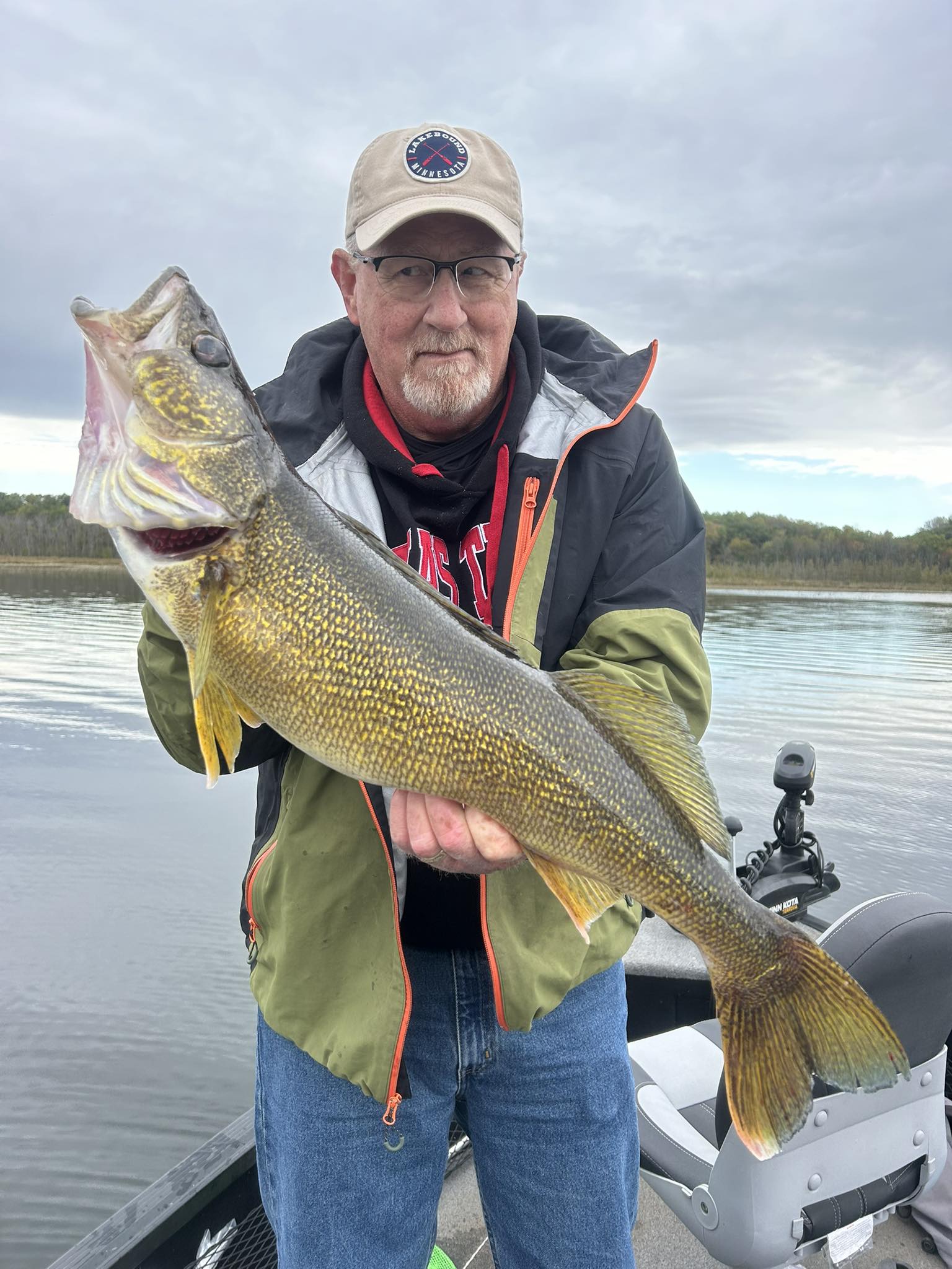 Large walleye fish caught while fishing in Breezy Point Minnesota