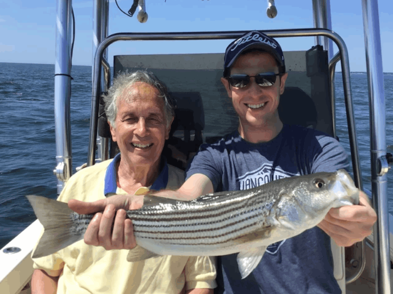 Striped bass caught in Old Lyme