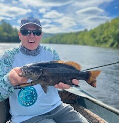 A single red grouper fish caught in ME