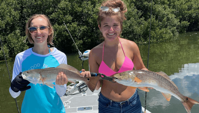 Two redfish caught in Crystal River