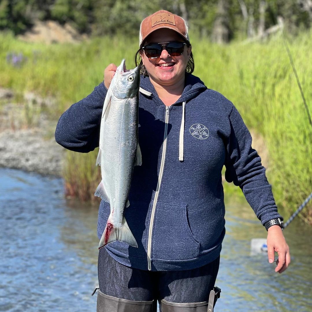 Coho salmon caught on fishing trip in Alaska