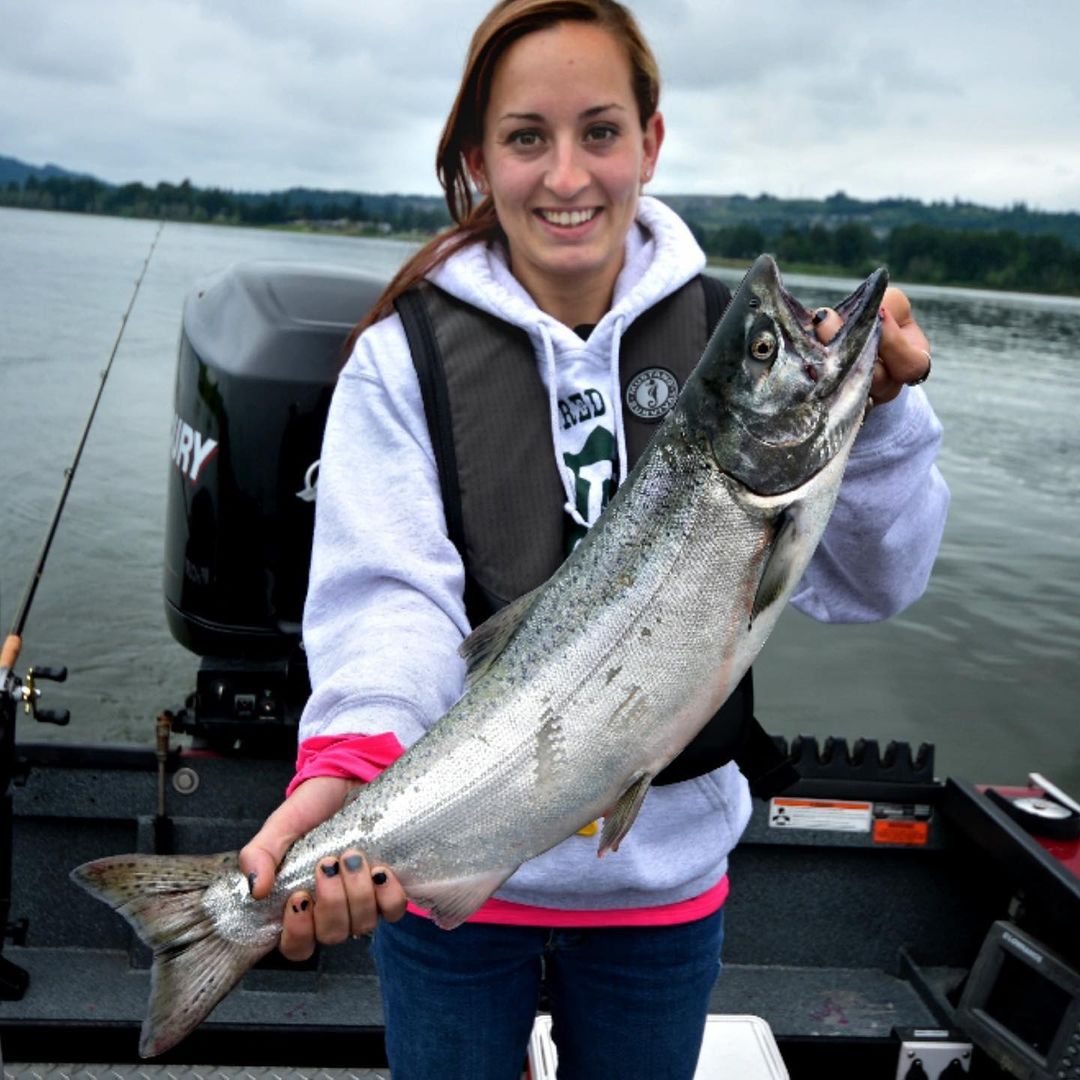 Coho salmon caught in Kasilof, fishing