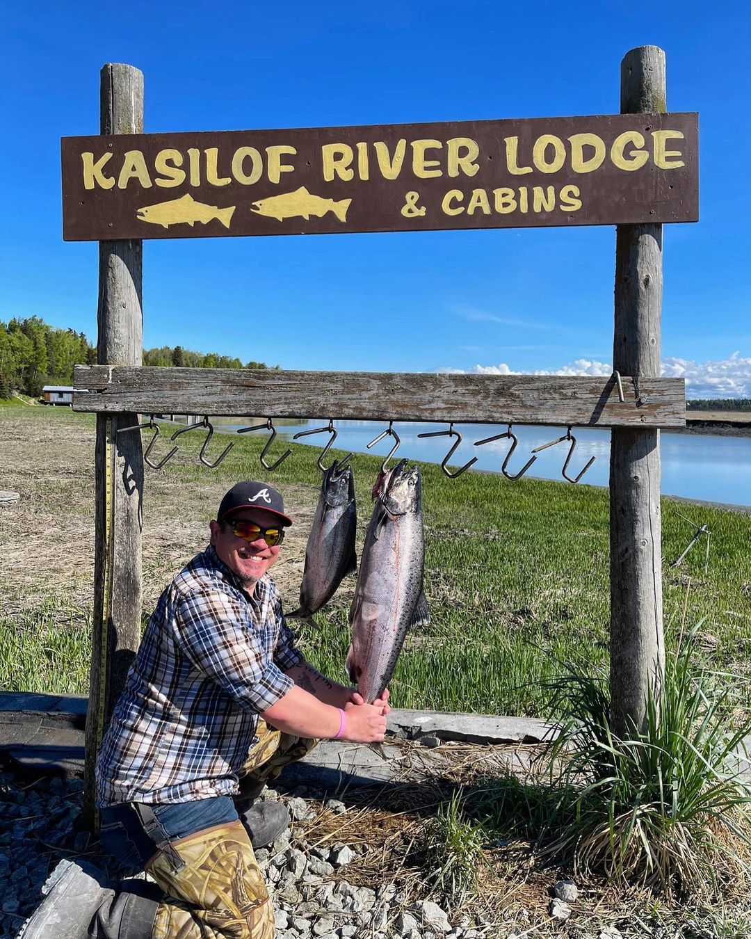 King Mackerel, a large fish, caught while fishing in Kasilof