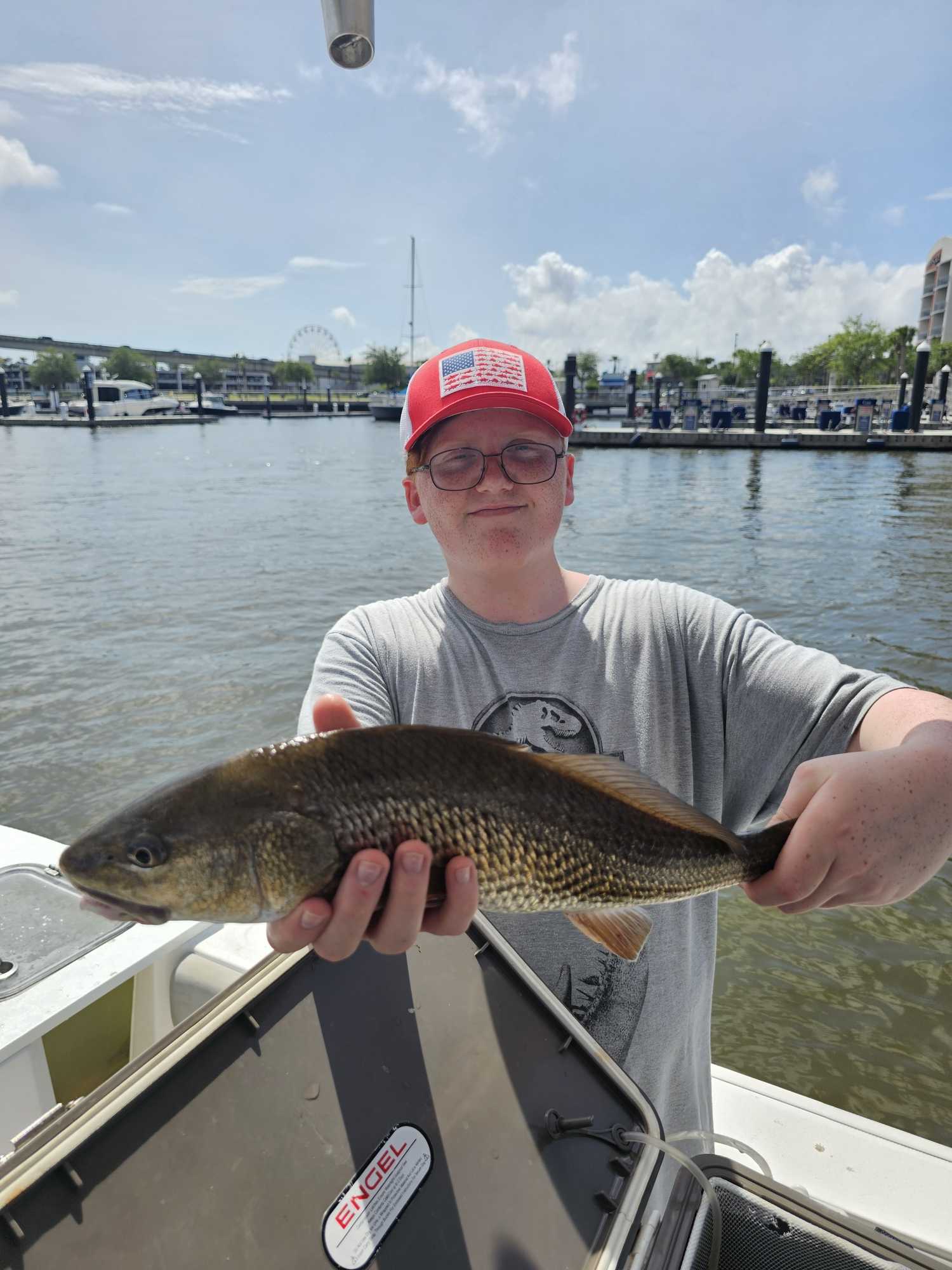 Redfish caught while fishing in Orange Beach Alabama