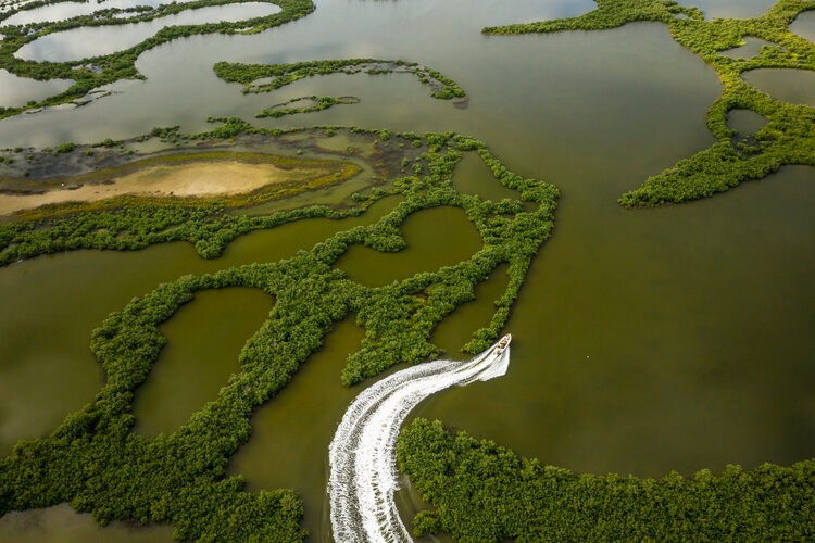 Picturesque coastal scene of Port O'Connor