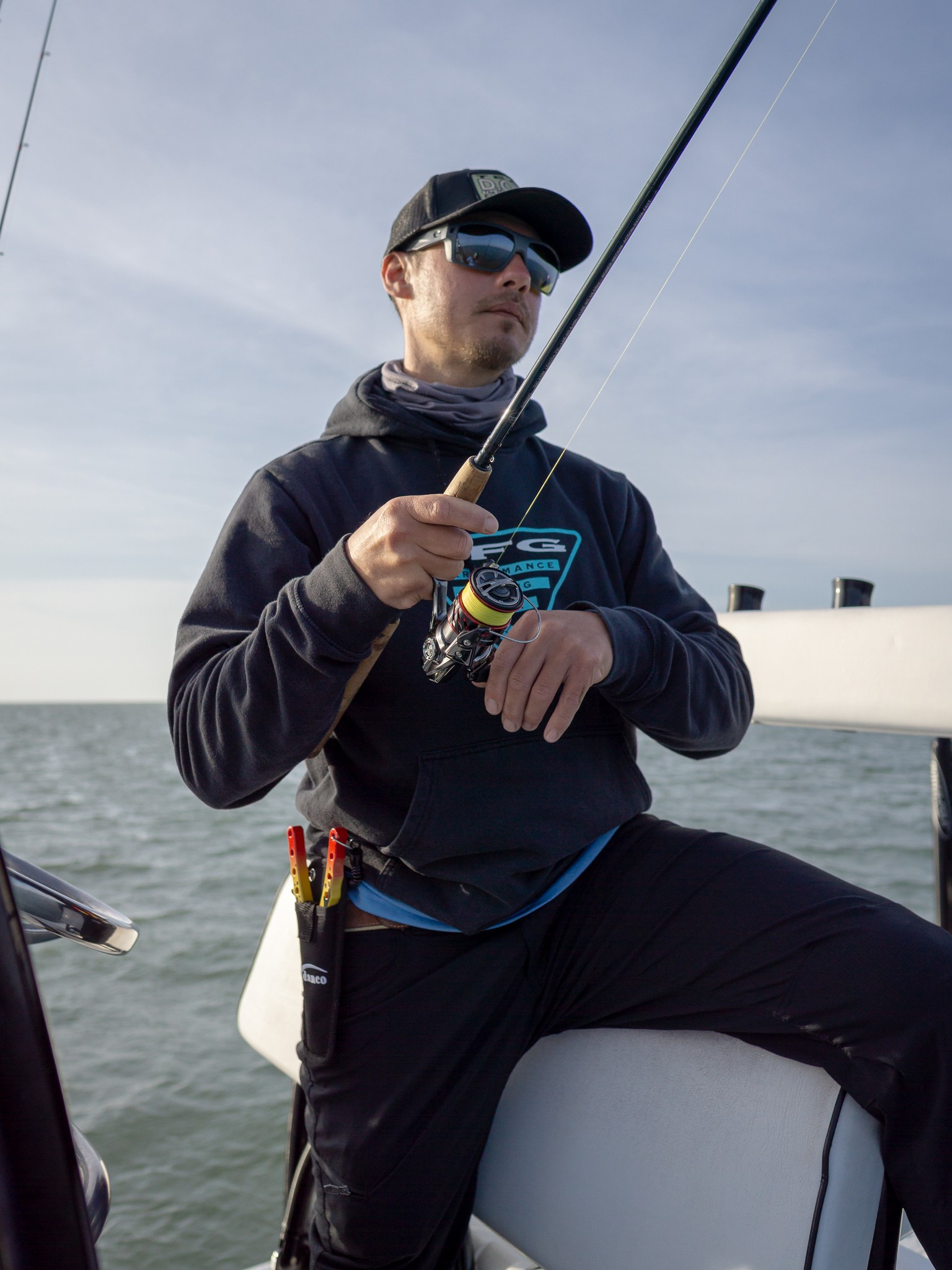 Lone angler fishing in Texas