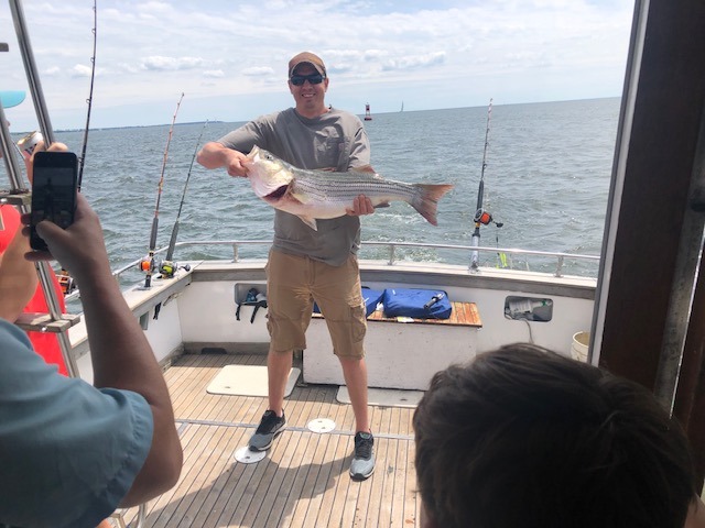 Striped bass fishing in MD