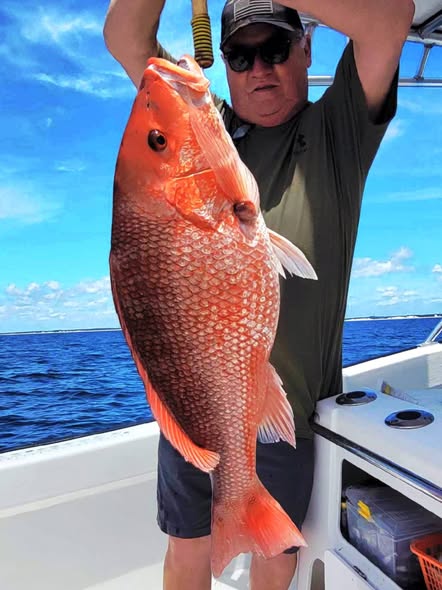 Large red snapper caught during fishing trip in Destin FL