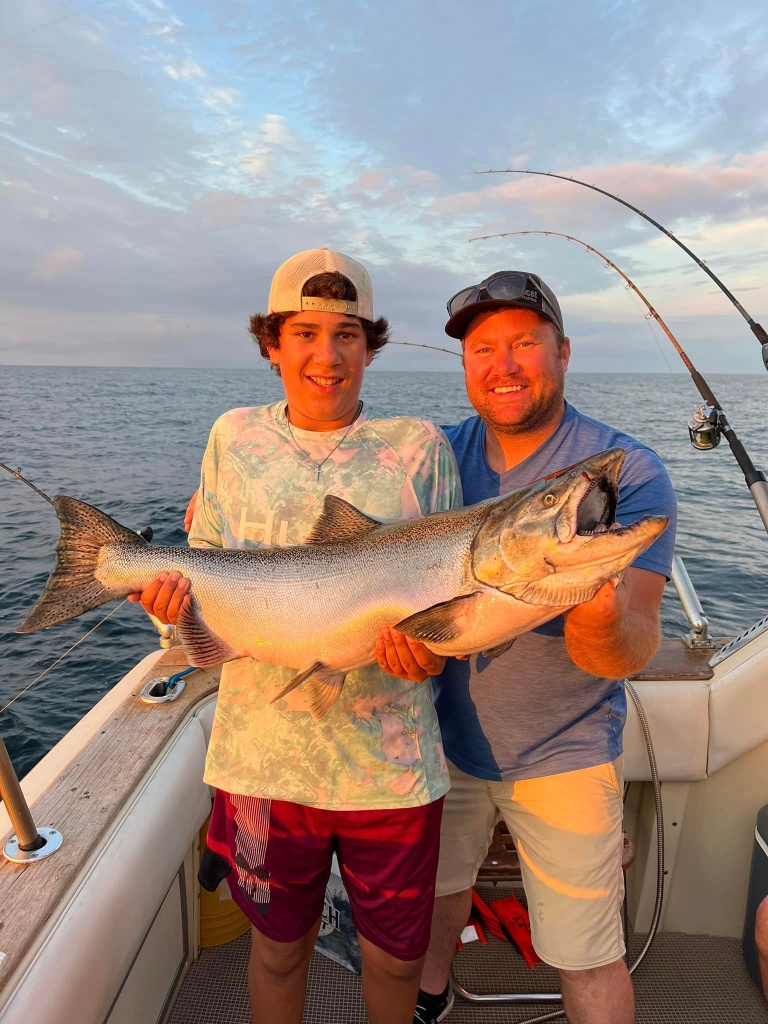 Two people fishing in Wisconsin