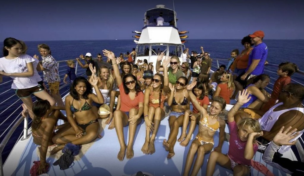 A group of 24 people enjoying a scenic view in HI