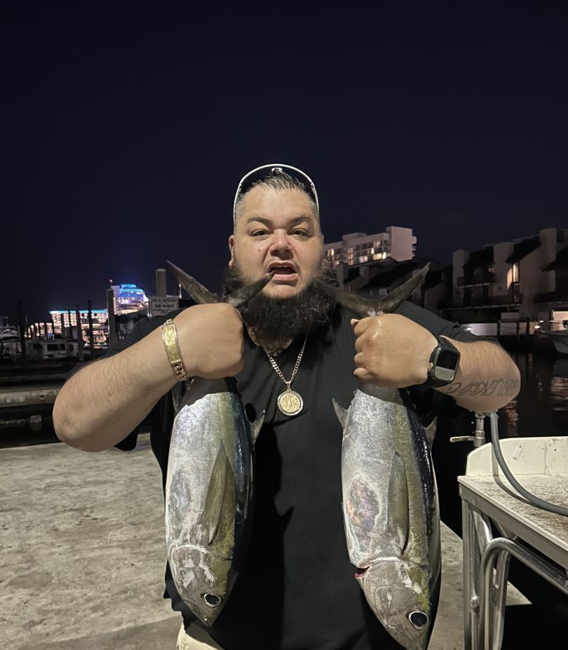 Two blackfin tuna caught while fishing in Fort Lauderdale