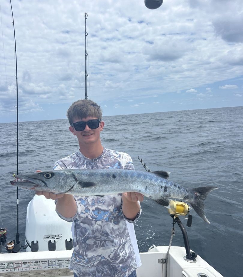 One great barracuda caught while fishing in Fort Lauderdale