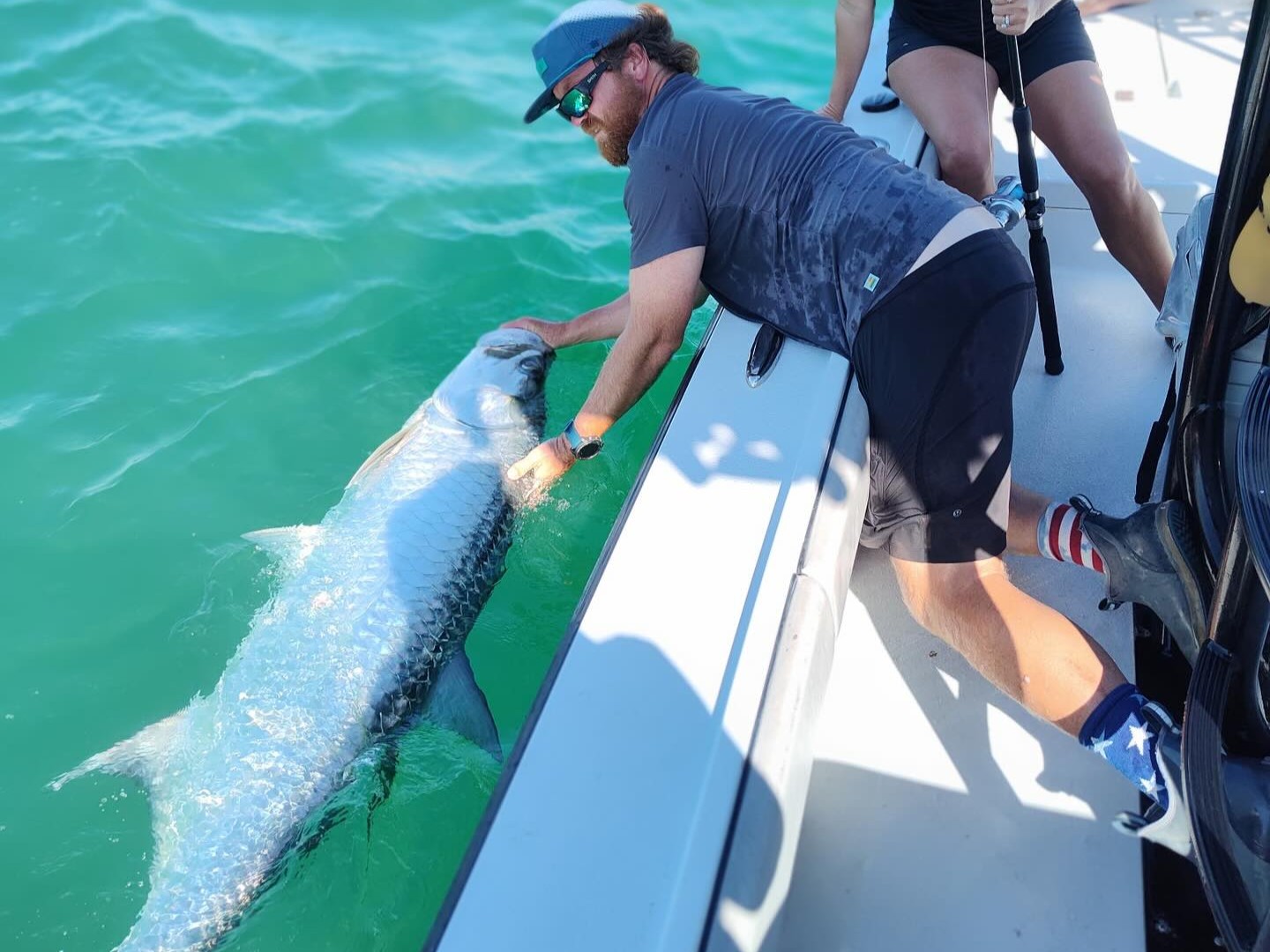 Afternoon tarpon fishing trip on 23-foot Dorado boat in Boca Grande waters with Captain Bryce