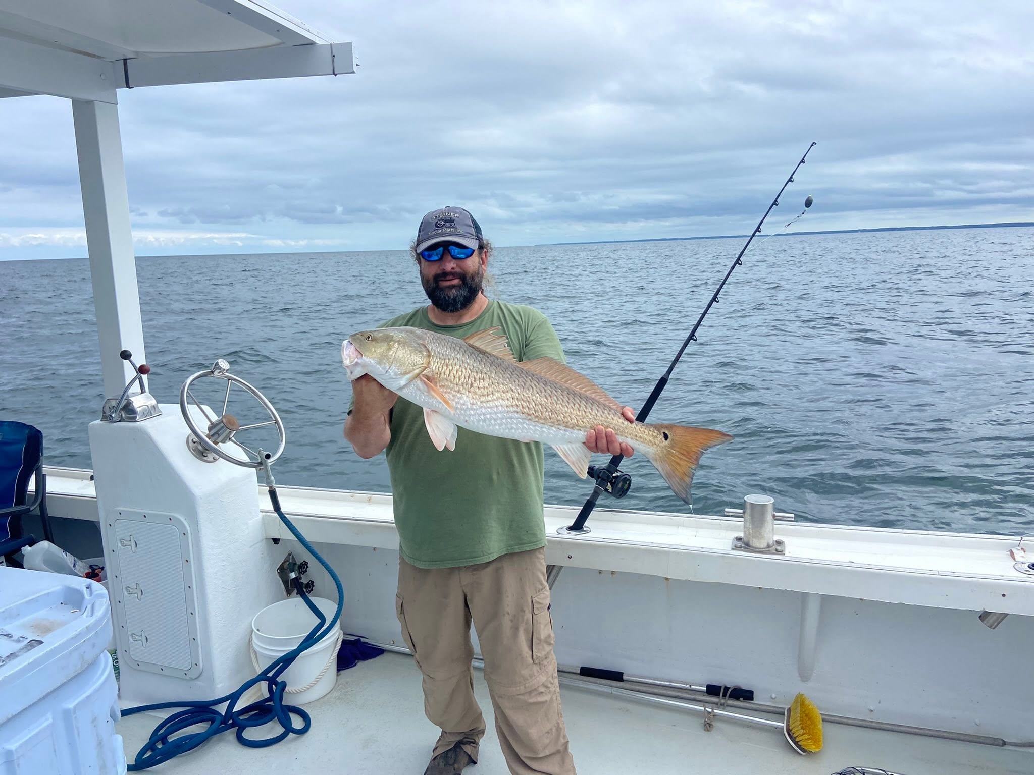 Redfish caught on fishing boat in Gwynn Island VA waters