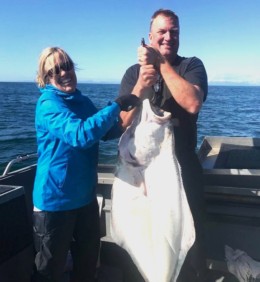 Fishing in AK with 1 person and 1 fish