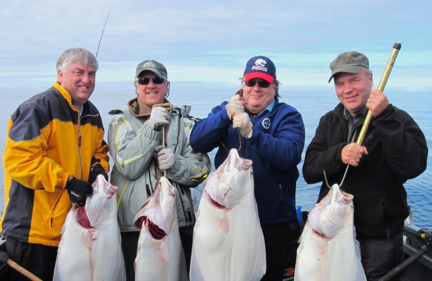 4 large fish caught during fishing tours in Homer