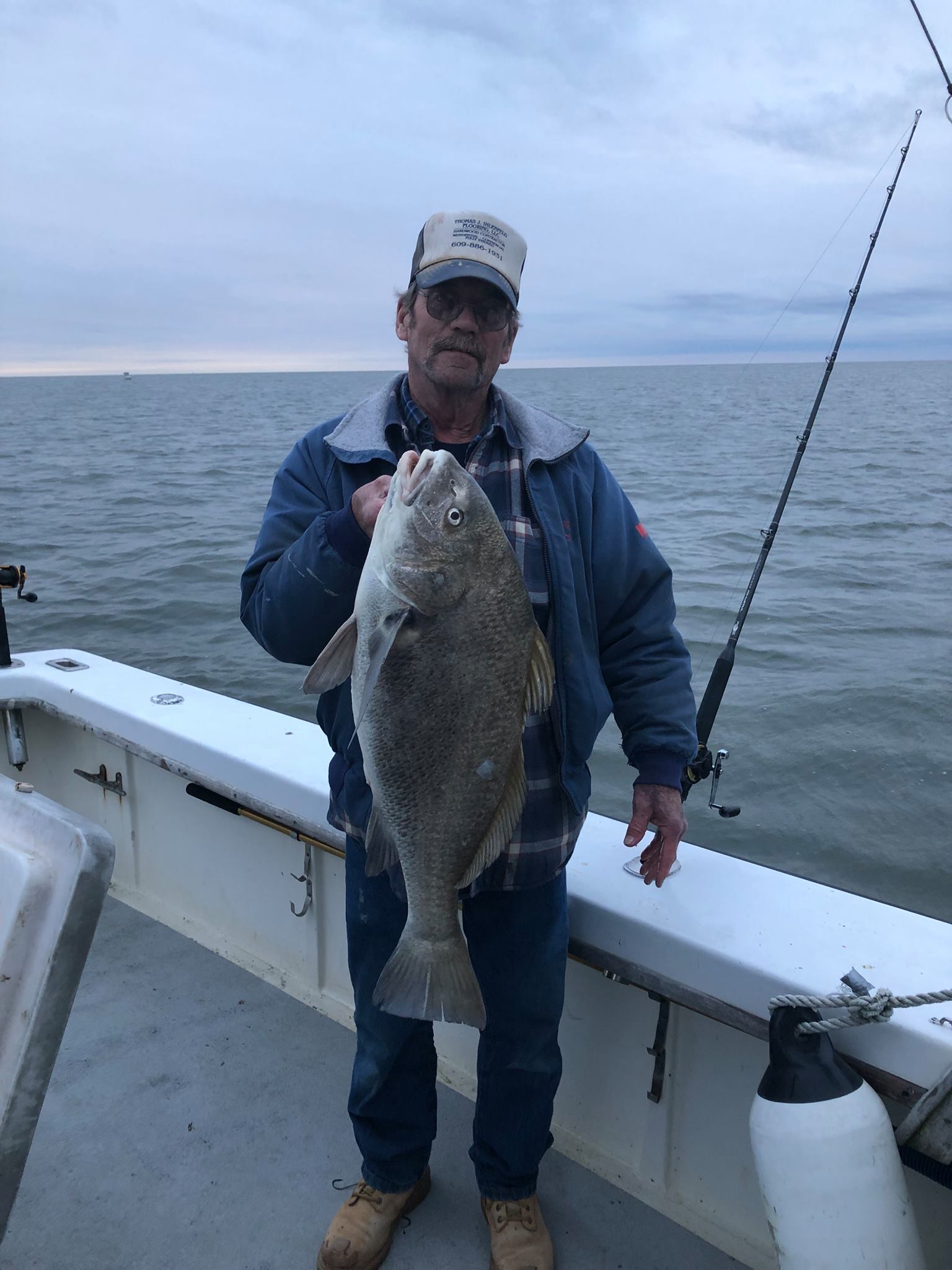 A lone angler fishing in New Jersey