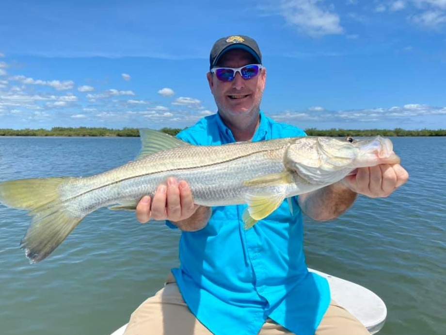 A single snook fish caught at New Smyrna Beach.