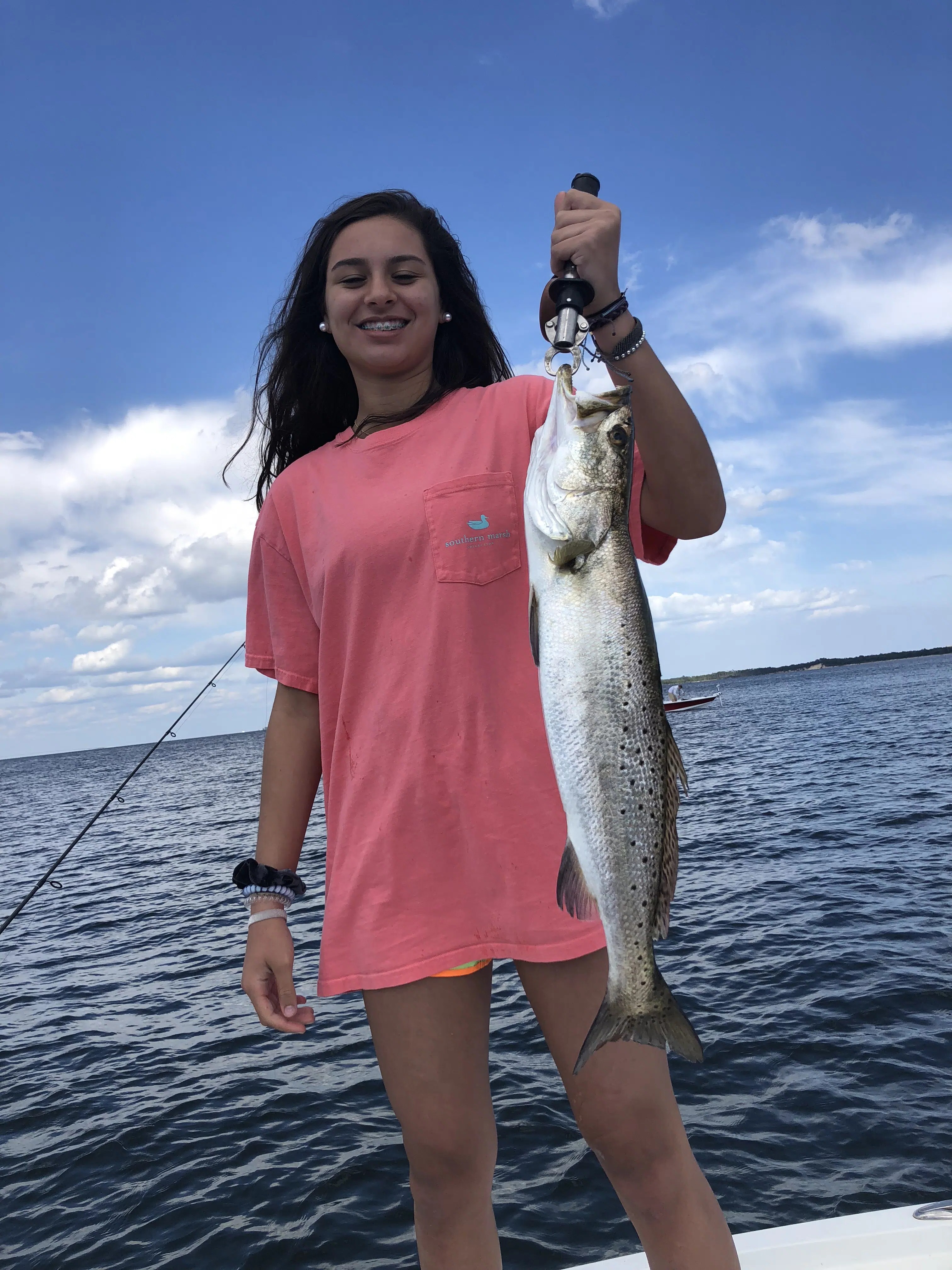 Spotted weakfish caught while fishing in FL