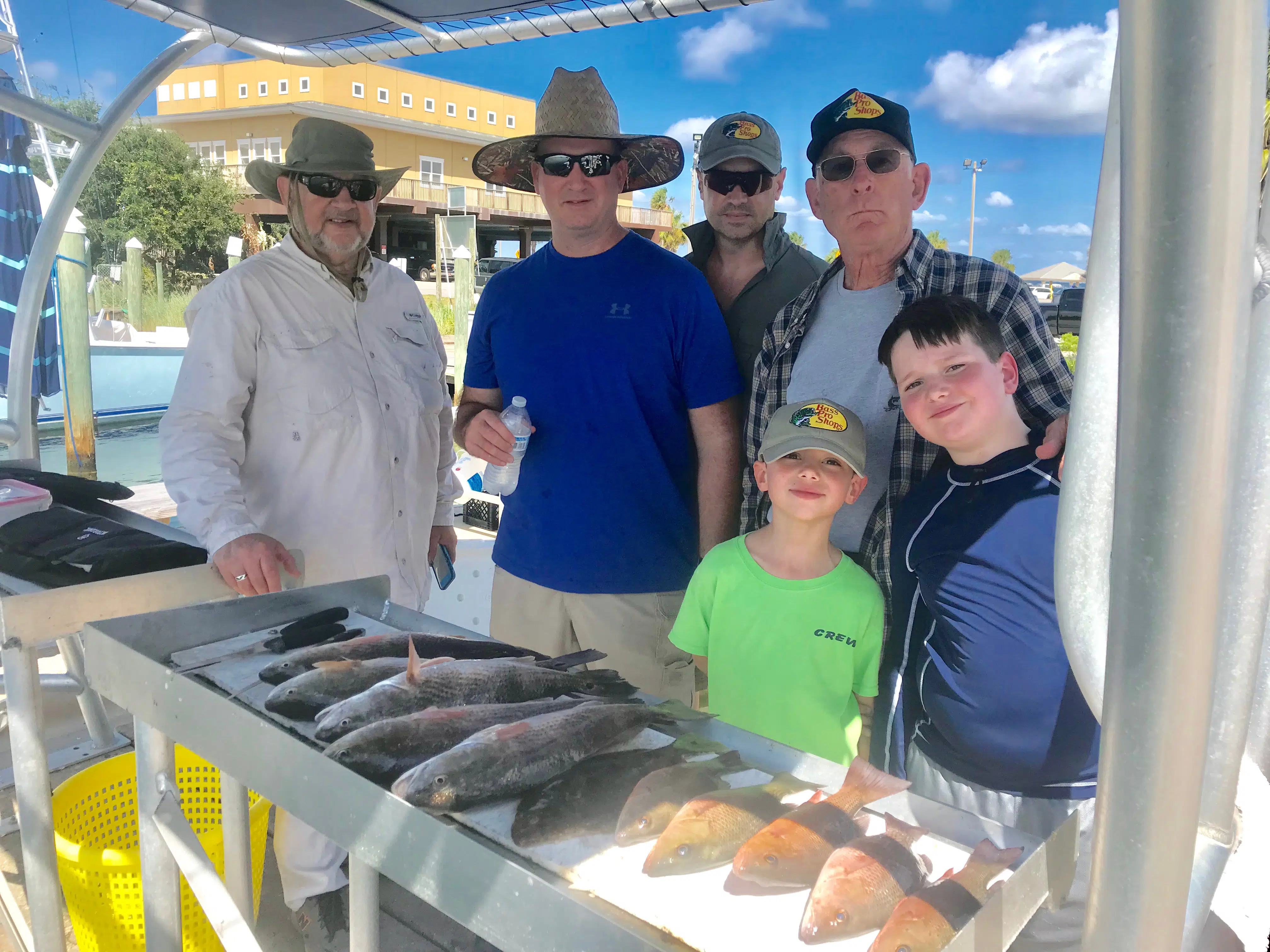 Inshore fishing charter boat in Pensacola FL Gulf Coast waters targeting redfish and trout