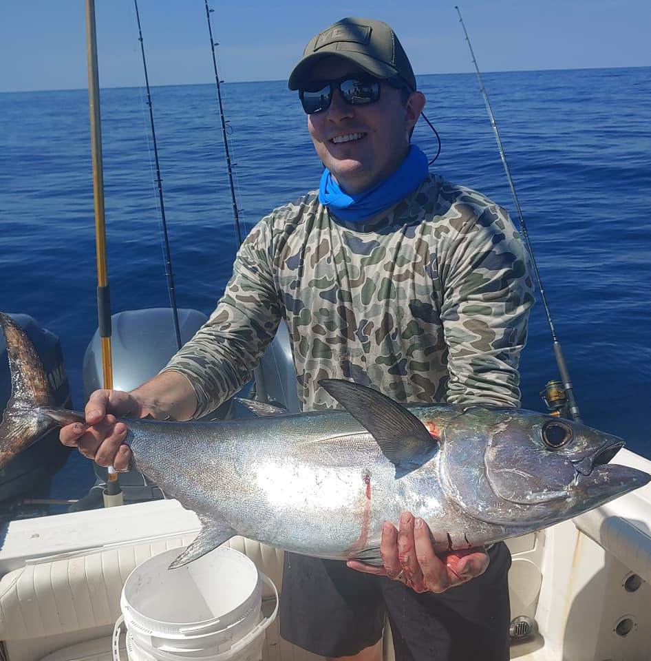 A single Atlantic Bonito fish caught in Murrells Inlet, South Carolina