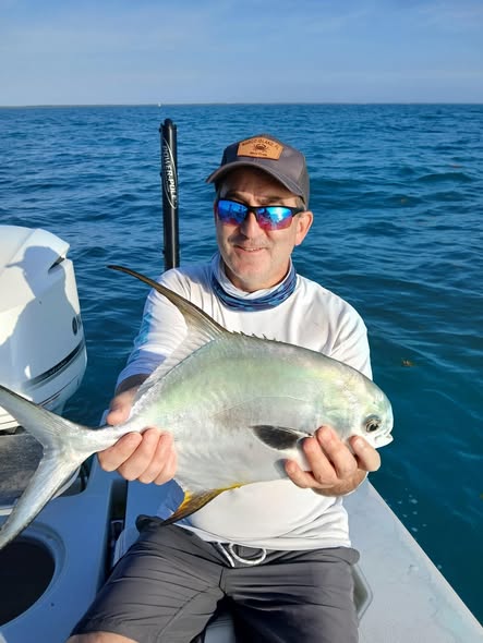 Permit fish caught while fishing in Key Largo FL