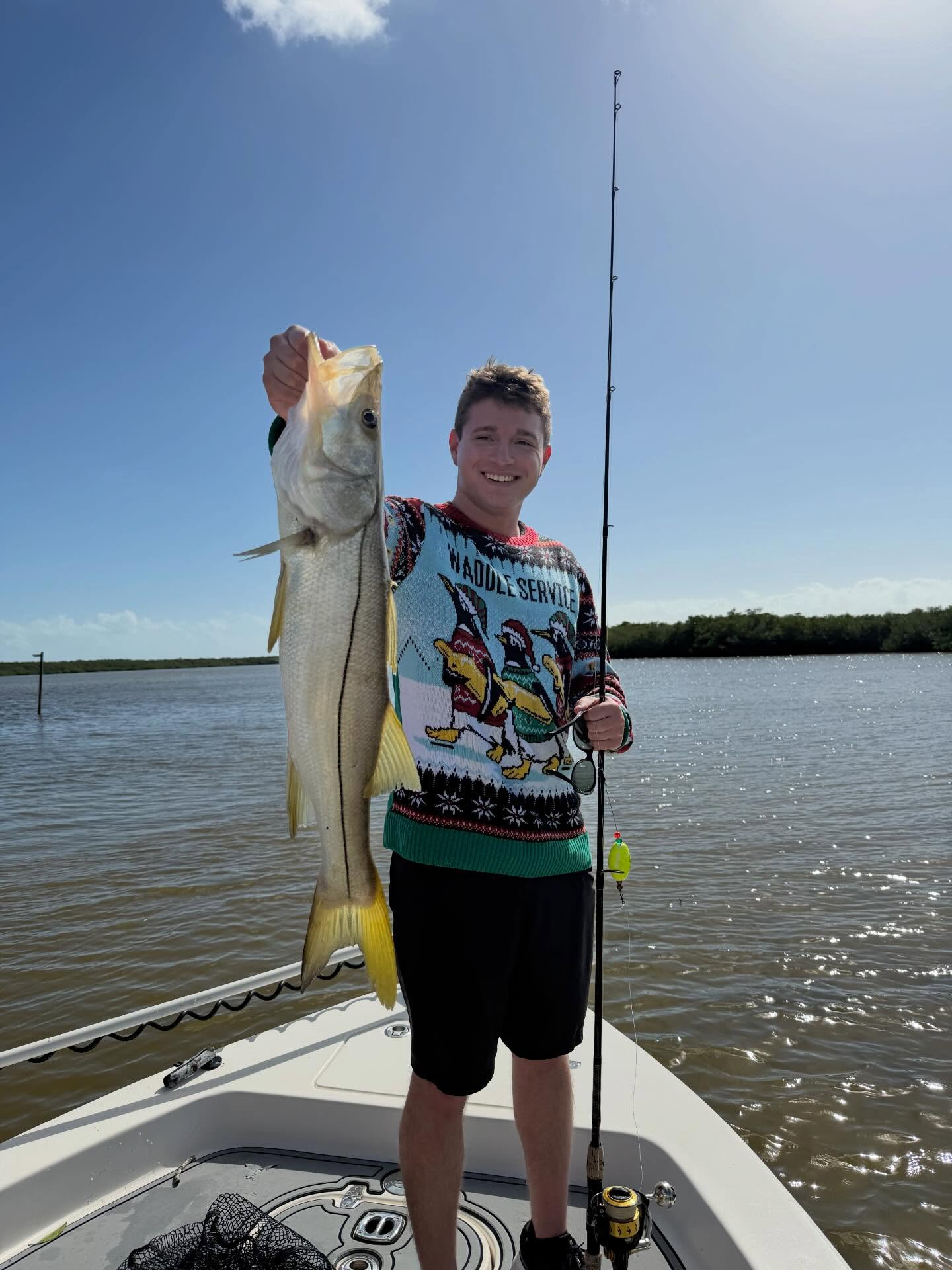 A snook fish caught while fishing in FL