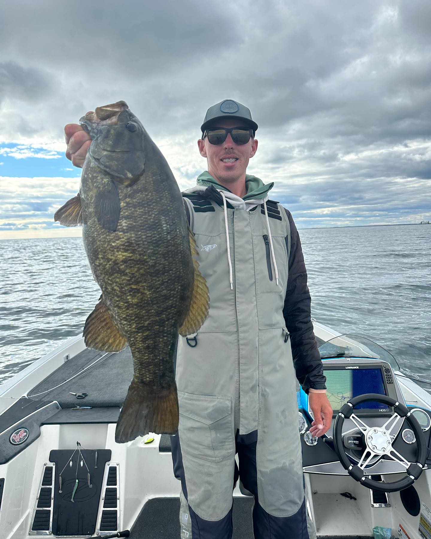 Fisherman with big catch in NY
