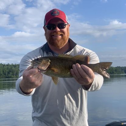 Smallmouth bass caught in Hayward while fishing