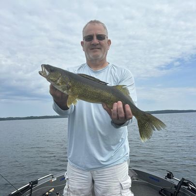 Single angler fishing in Hayward