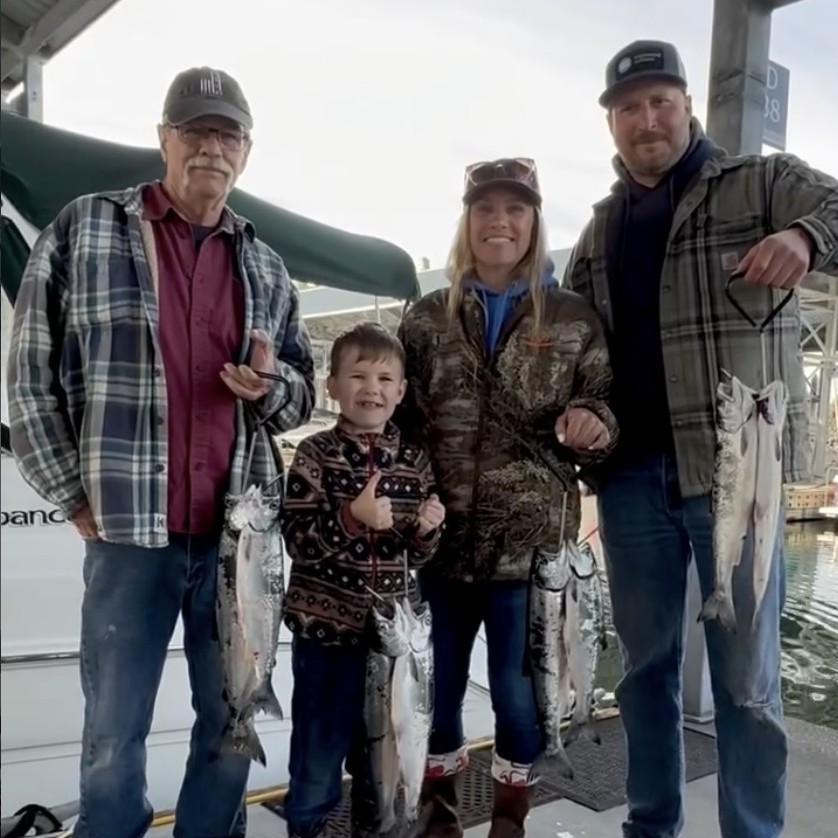 Salmon fishing charter boat at Edmonds Marina, Puget Sound, Washington - 5 hour morning trip
