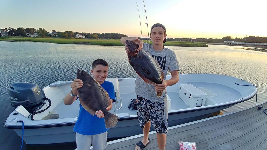Two anglers fishing at Absecon