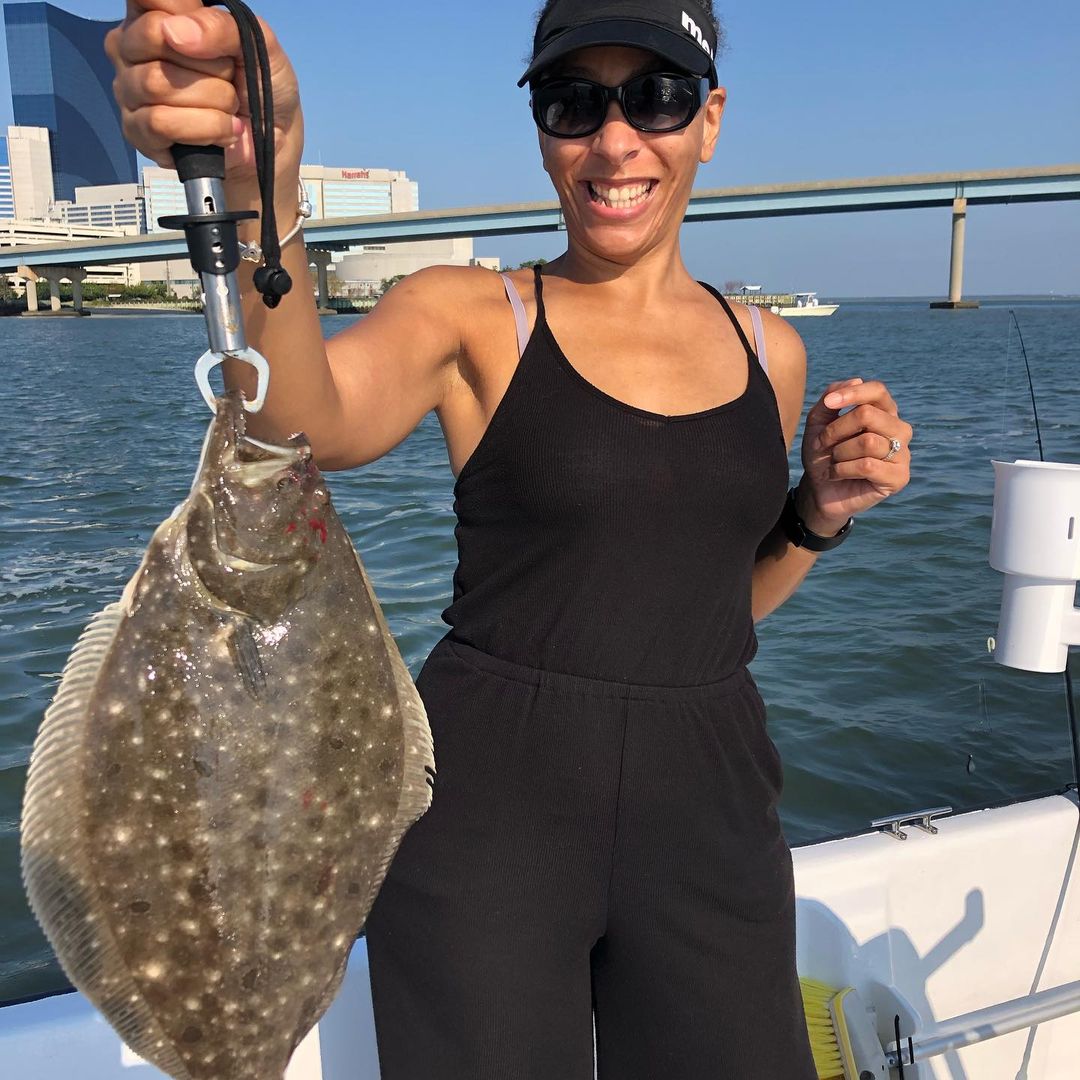 Summer Flounder, 17 inches long, caught in NJ