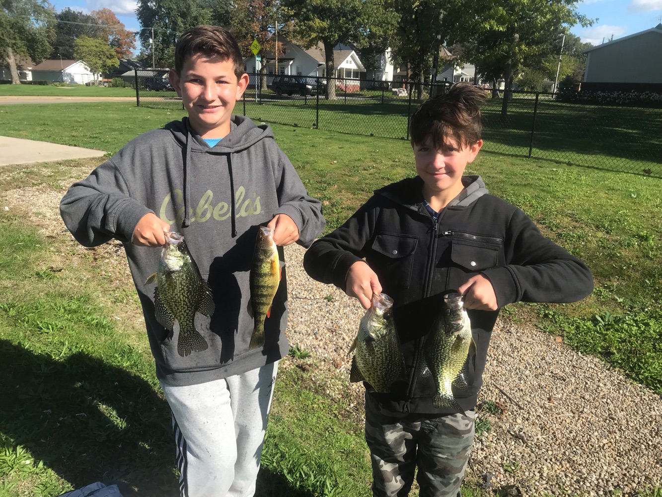 3 crappie fish caught while fishing in Indiana