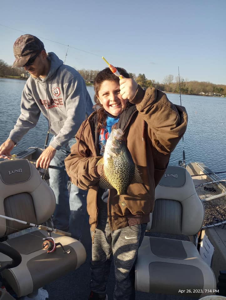 11-inch crappie caught fishing in Indiana