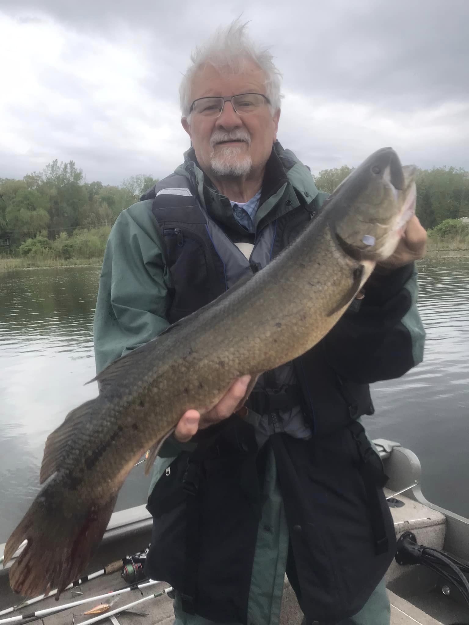 Bowfin fish caught while fishing in Indiana