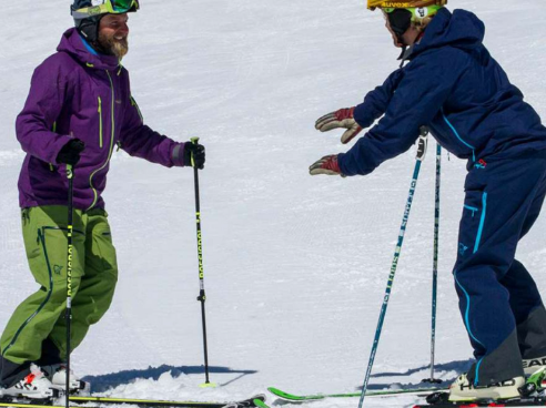 Person enjoying snow sports in Orchard Park
