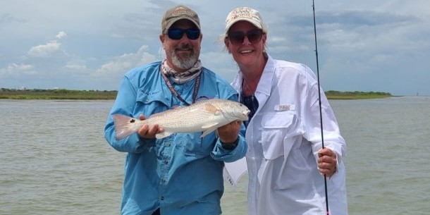 A pair of anglers fishing in TX