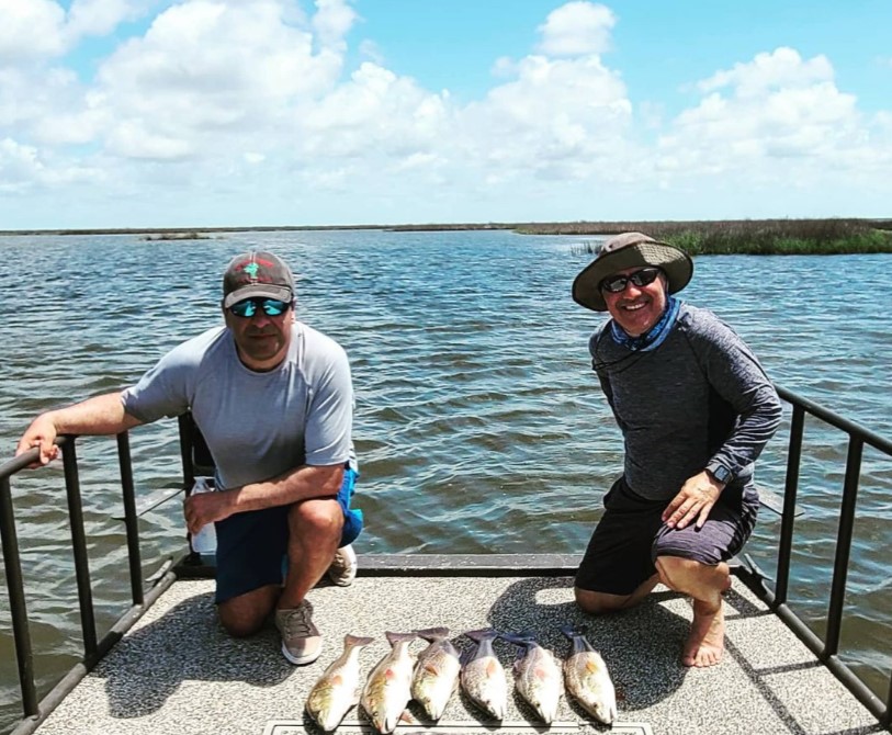 Two anglers fishing in Texas