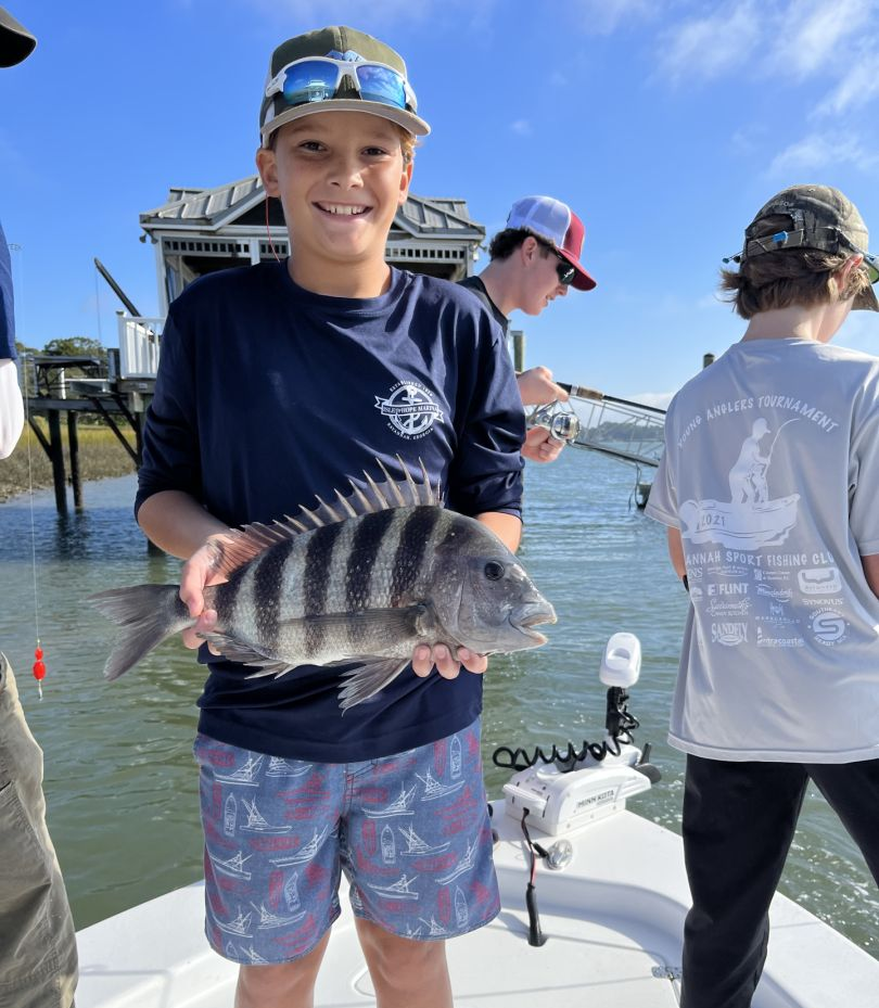Sheepshead fish caught while fishing in GA