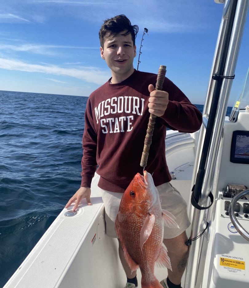 A lone black drum fish caught in FL.