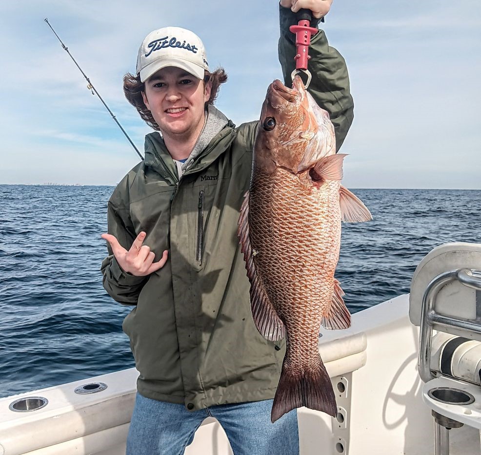 Grey Snapper, a 26-inch fish, caught while fishing in Destin