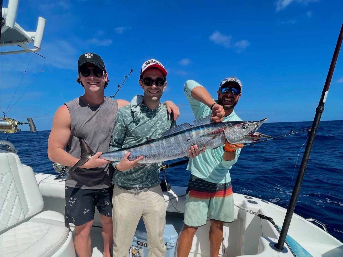 St. Croix offshore fishing charter boat for 4-hour afternoon trips targeting Mahi, Tuna, Marlin