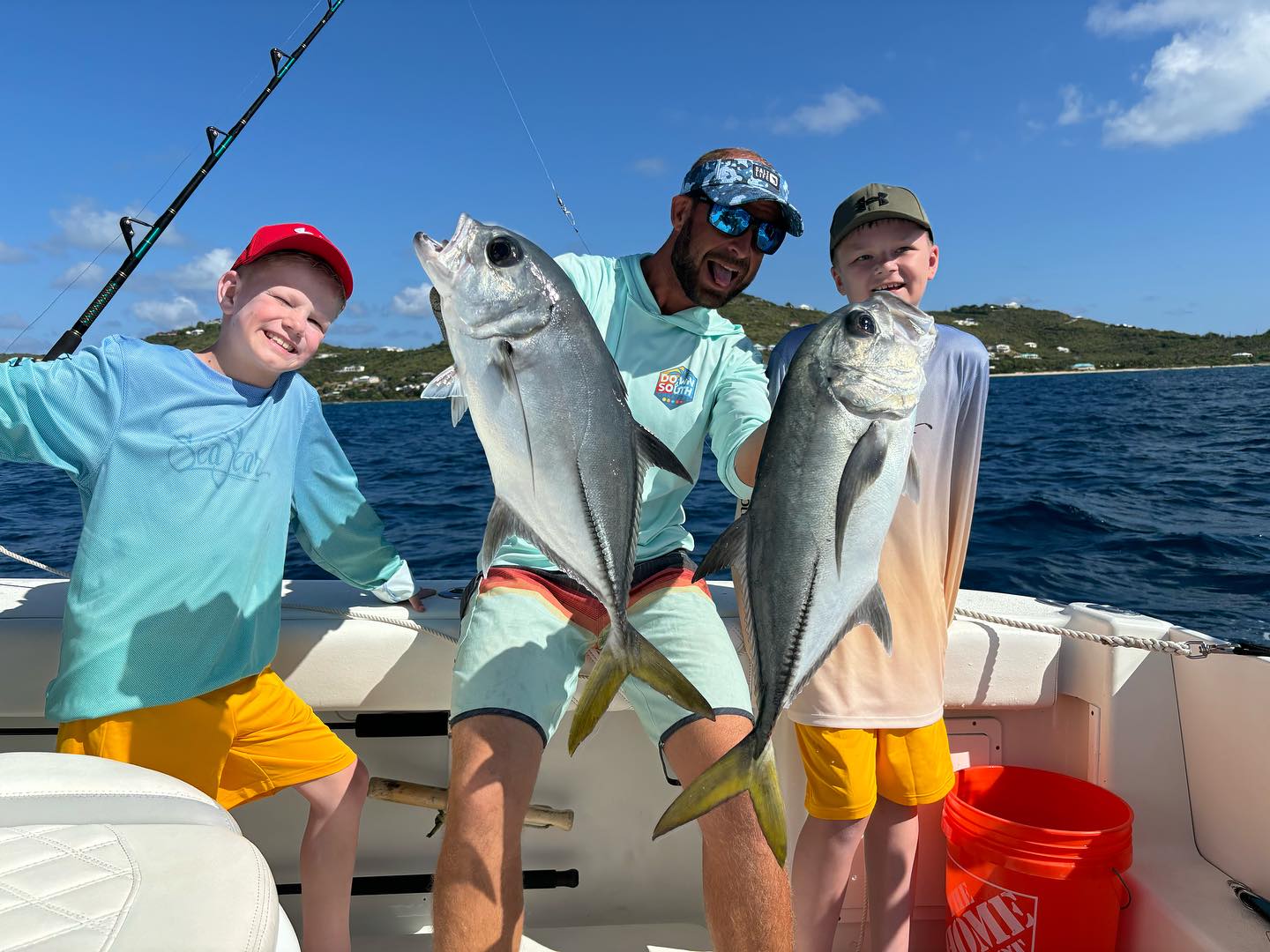 St. Croix offshore fishing boat targeting marlin, mahi mahi and tuna in Caribbean waters