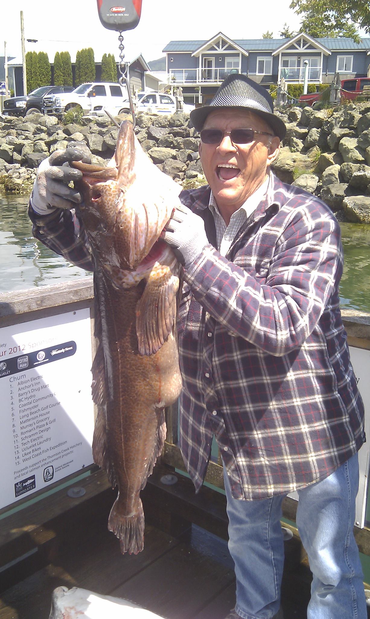 A person fishing in Ucluelet