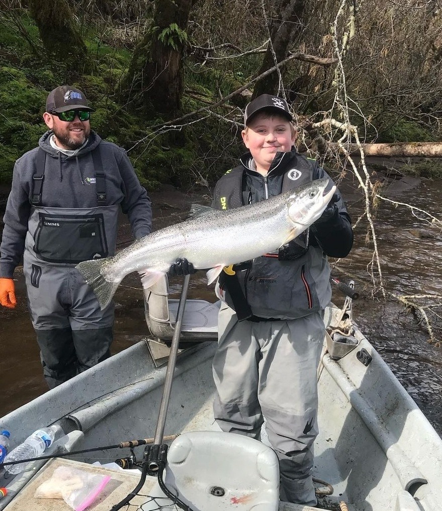 Rainbow trout catch during fishing trip in Aumsville OR