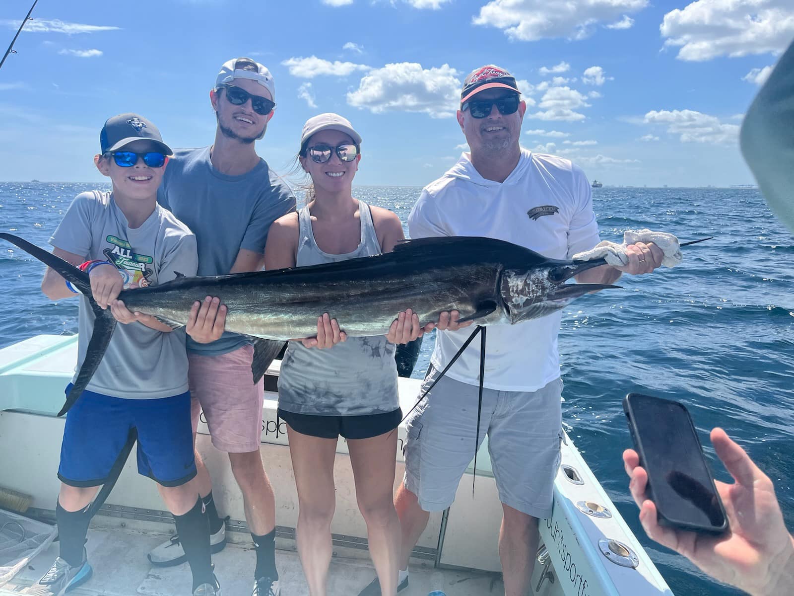 Fishermen enjoying a great day of fishing in Fort Lauderdale
