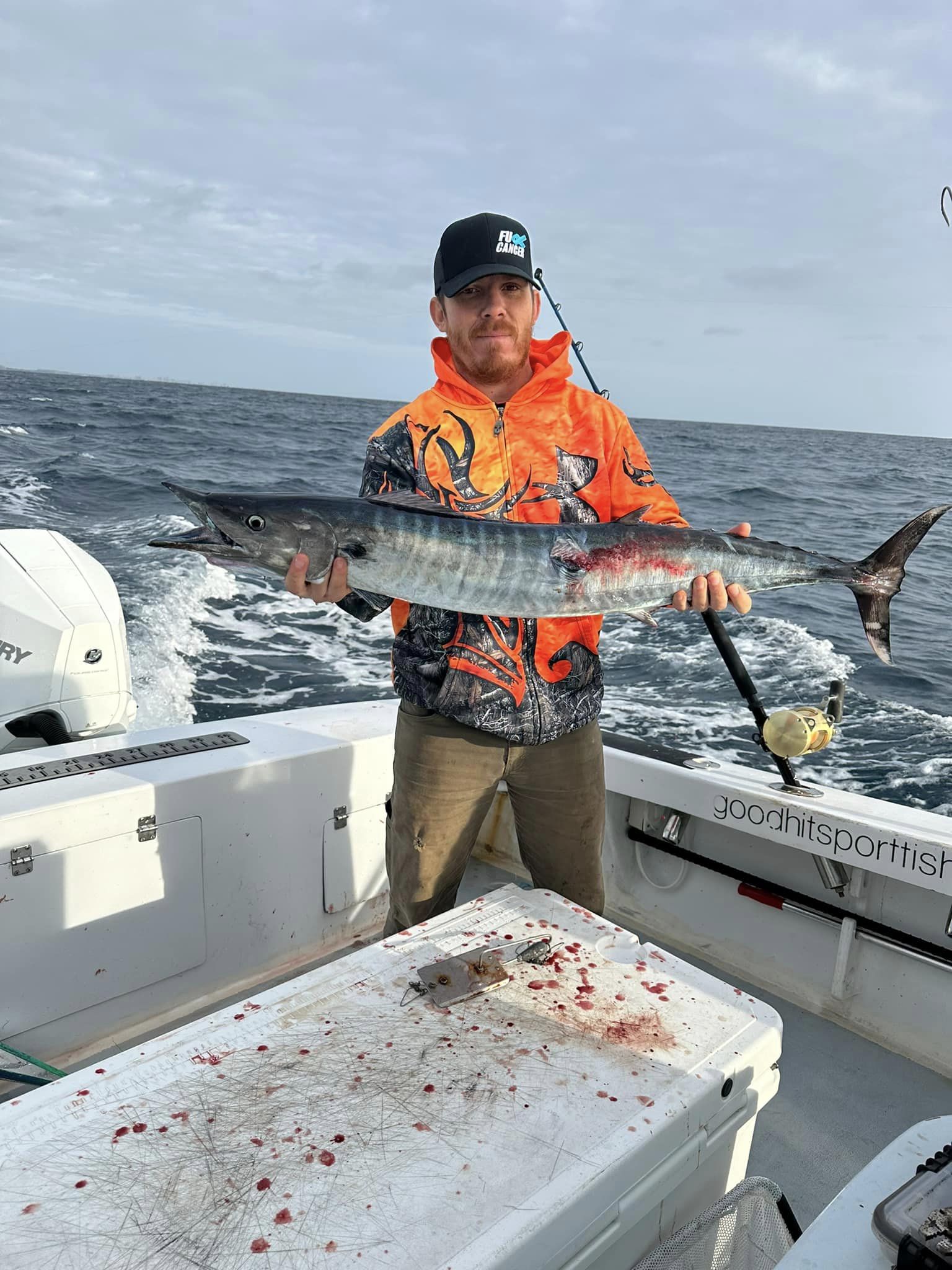 Wahoo fish caught in FL during fishing